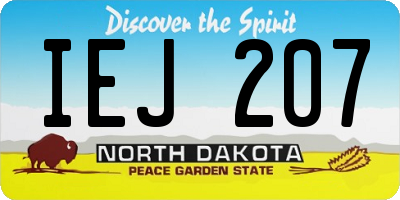 ND license plate IEJ207