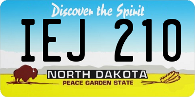 ND license plate IEJ210