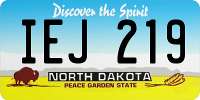 ND license plate IEJ219