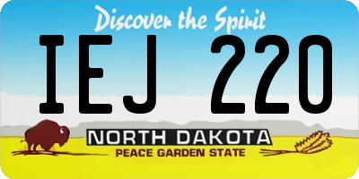ND license plate IEJ220