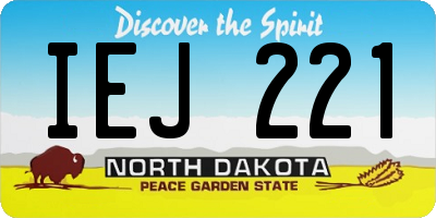 ND license plate IEJ221
