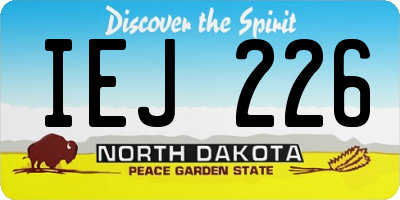 ND license plate IEJ226