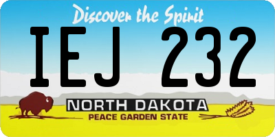ND license plate IEJ232
