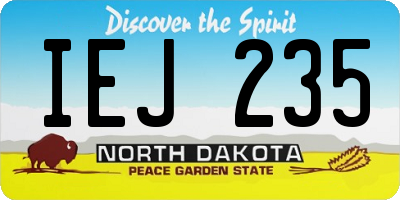 ND license plate IEJ235
