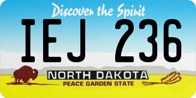 ND license plate IEJ236