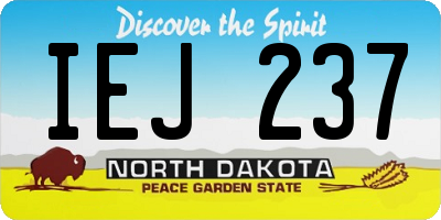 ND license plate IEJ237