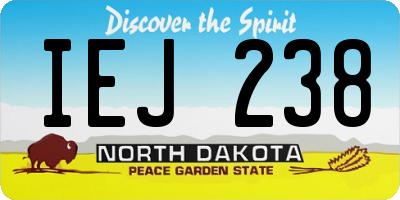 ND license plate IEJ238