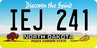 ND license plate IEJ241