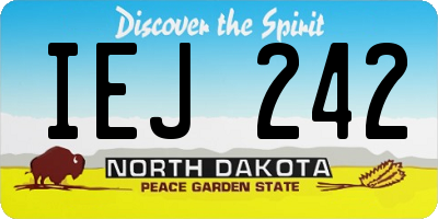 ND license plate IEJ242