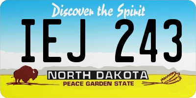 ND license plate IEJ243