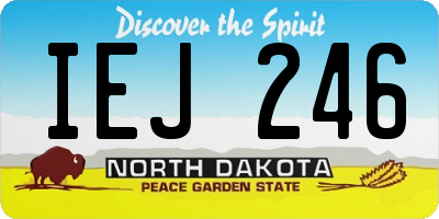 ND license plate IEJ246