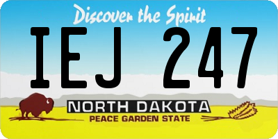 ND license plate IEJ247