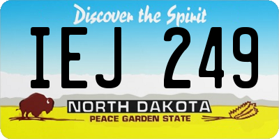 ND license plate IEJ249