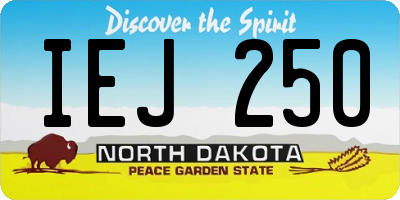 ND license plate IEJ250