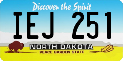ND license plate IEJ251