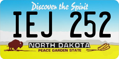 ND license plate IEJ252