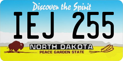 ND license plate IEJ255
