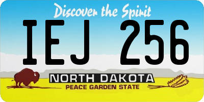 ND license plate IEJ256
