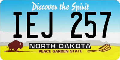 ND license plate IEJ257
