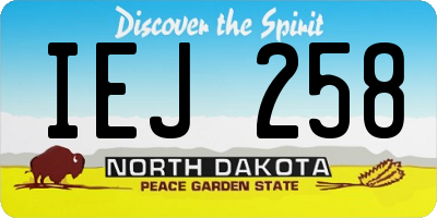 ND license plate IEJ258