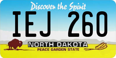 ND license plate IEJ260