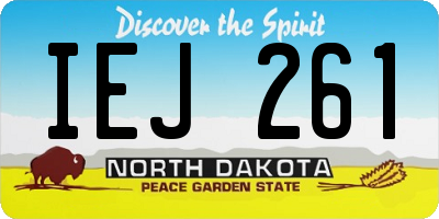 ND license plate IEJ261