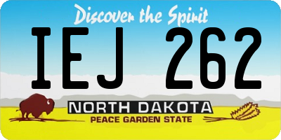 ND license plate IEJ262