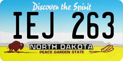 ND license plate IEJ263