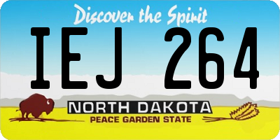 ND license plate IEJ264