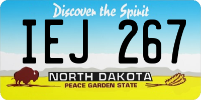ND license plate IEJ267