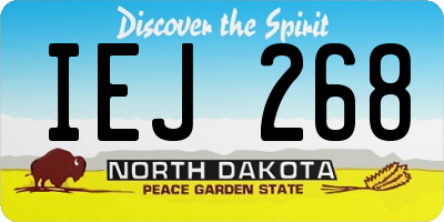 ND license plate IEJ268