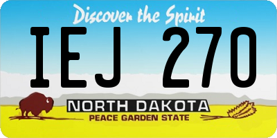 ND license plate IEJ270