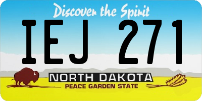 ND license plate IEJ271