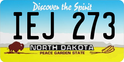 ND license plate IEJ273