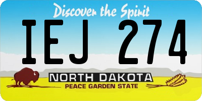 ND license plate IEJ274