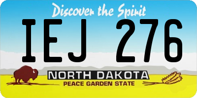 ND license plate IEJ276