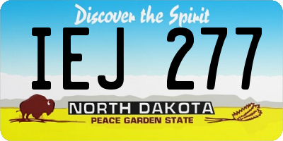 ND license plate IEJ277