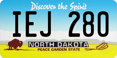 ND license plate IEJ280