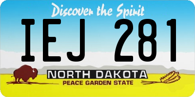 ND license plate IEJ281