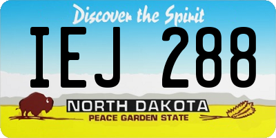 ND license plate IEJ288