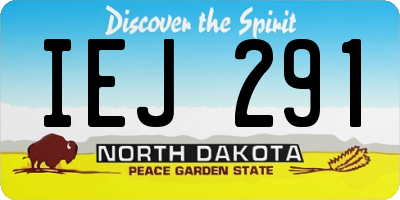 ND license plate IEJ291