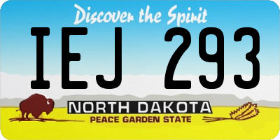ND license plate IEJ293