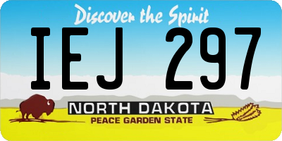 ND license plate IEJ297