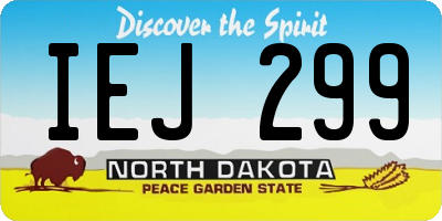 ND license plate IEJ299