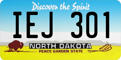 ND license plate IEJ301