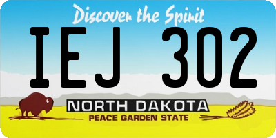 ND license plate IEJ302