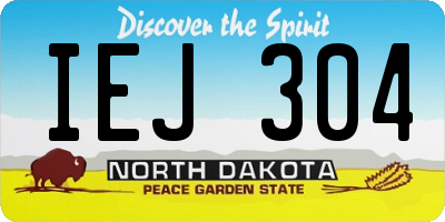 ND license plate IEJ304