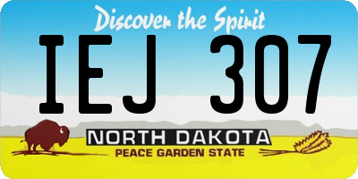 ND license plate IEJ307