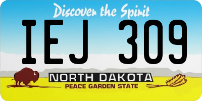 ND license plate IEJ309
