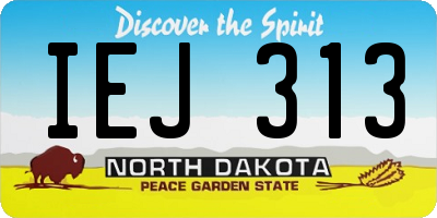 ND license plate IEJ313